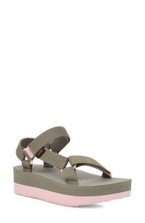 Teva Universal Platform Sandal in Olive/Whisper at Nordstrom Rack, Size 9
