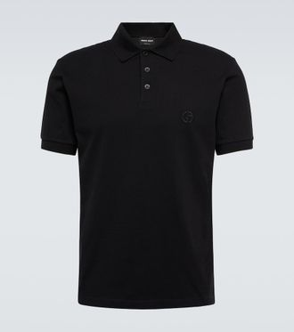 Giorgio Armani Cotton-blend piqu&eacute; polo shirt