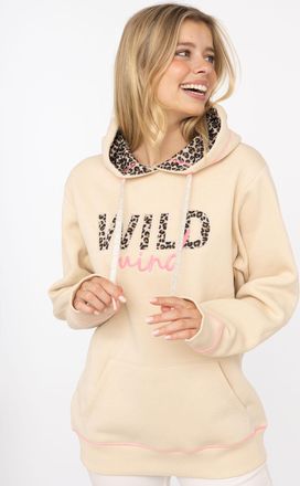 Zwillingsherz Hoodie »Wild Mind« Stickerei, bedruckte Kordel, Kängurutasche, Rippbündchen