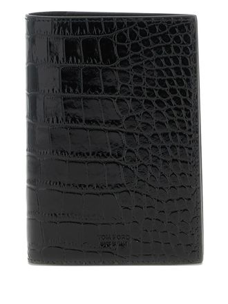 Tom Ford Porta passaporto con stampa - Nero