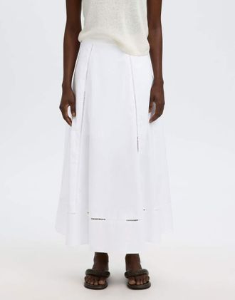 Selected Gonna maxi Selected bianco brillante