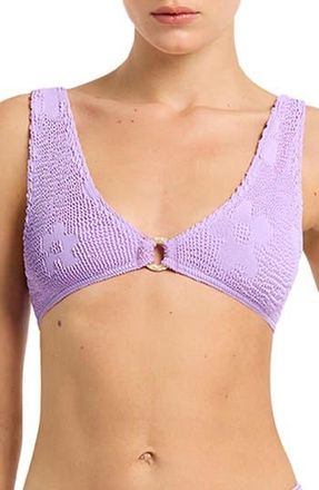 Bond-Eye Ring Scout Bikini Top in Lavender Floral at Nordstrom Rack