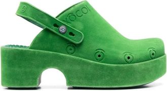 X&ocirc;coi Groene sandalen met 2-4 inch hak - Dames - Klompen - Groen - 37 EU - Schoenen