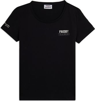Freddy T-shirt Regular Freddy Training con Glitter sul Cuore