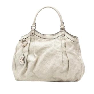 Gucci Pre-owned Handbags, female, White, Size: ONE SIZE Pre-owned Sukey Tote Bag