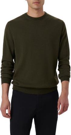 Bugatchi Merino Wool Crewneck Sweater in Khaki at Nordstrom Rack, Size Small