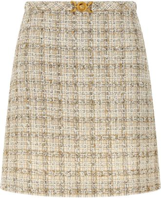 Versace Multicolor Tweed mini skirt