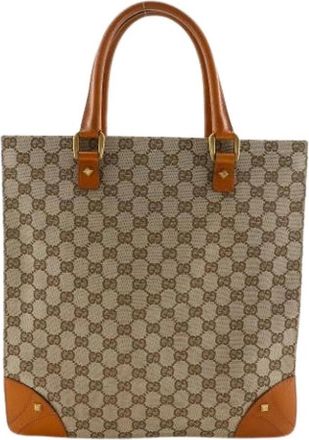 Gucci Pre-owned GG Canvas Tote Bag - Heren - Vintage Shopper - Bruin - ONE Size - Vintage