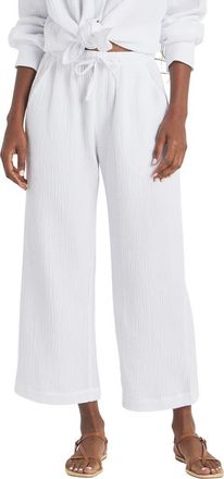 Splendid Adele Cotton Gauze Drawstring Pants in White at Nordstrom, Size X-Small
