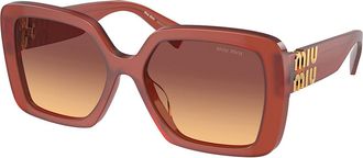 Miu Miu MU10YS Asian Fit 10M07P Womens Sunglasses Red Size 56