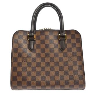 Louis Vuitton Triana Damier Ebene Brown Canvas Handbag (Pre-Owned)