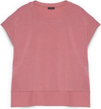 Fiorella Rubino Mouwloze Scuba Sweatshirt - Dames - Sweatshirts - Roze - XL - Katoen - Hoodies & sweatvesten
