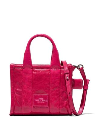 Marc Jacobs The Shiny Crinkle crossbody shopper - Roze