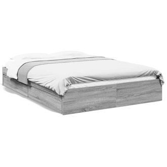 Berkfield Home Bed Frame w/Drawers Frame Grey Sonoma 150x200 cm King Size