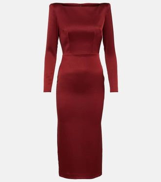 Alex Perry Abito midi in crêpe di raso