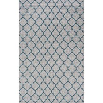 Jonathan Y Designs Galon Filigree Indoor/Outdoor Area Rug in Gray/teal at Nordstrom, Size 3Ft 0In X 5Ft 0In