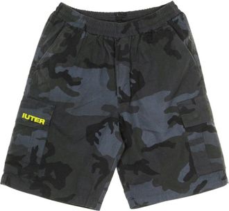 Iuter Camo Cargo Jogger Shorts - Heren - Korte Broeken - Zwart - XS - Katoen - Korte Broeken
