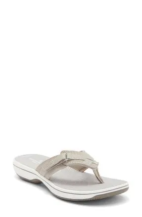 Clarks Breeze Sea Flip Flop in Light Taupe at Nordstrom Rack, Size 10