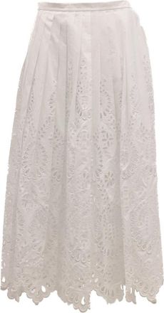 Valentino Garavani Midi Rok - Dames - Midirokken - Wit - XS - Rokken