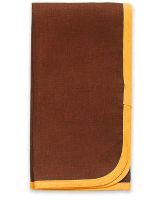 La DoubleJ contrast-trim linen napkins (set of two) - unisex - Linen/Flax - One Size - Brown