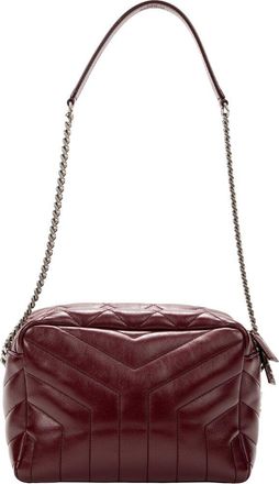 Saint Laurent Bordeaux Calfskin Leather Forme (Authentic Pre-Loved)
