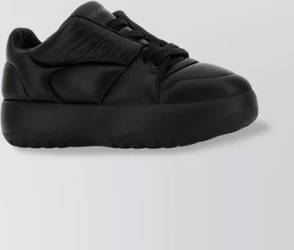 Dsquared2 leather puffer sneakers with chunky sole