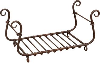 Biscottini International Biscottini - Brasero De Hierro Fundido Porta Le&ntilde;a Quemador De Le&ntilde;a Exterior E Interior Brasero Para Estufa Y Chimenea Rejilla De Le&ntilde;a Atizado