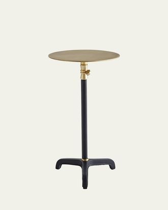 Arteriors Addison Adjustable Leather Drink Table