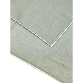 Tom Ford Mens Green Cotton Pocket Square Accessory