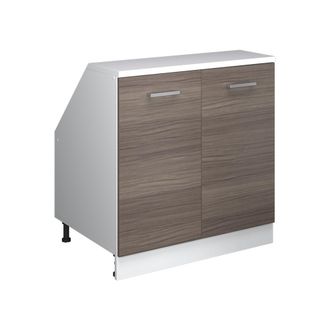 Vicco Armario De Cocina Para Techo Inclinado R-line, Gris Noble, 80 Cm Con 2 Puertas, 60 Cm De Profundidad, Vicco