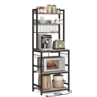 Vasagle Estanter&iacute;a de cocina con 4 enchufes y 2 puertos usb