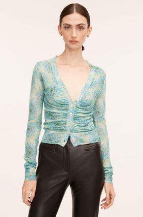 Rebecca Taylor Astera Fleur Ruched Cardigan