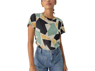 Sanctuary The Perfect T-Shirts Womens Clothing Kaleidoscope : XS (US 2), Spandex/Nylon/Cotton