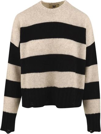 Aniye By Aly Cropped Sweater - Dames - Ronde hals truien - Veelkleurig - M - Truien & Vesten