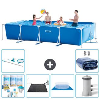 Intex Piscina Con Estructura Rectangular - 450x220x84 Cm - 7-piezas S20071