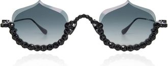 Anna-Karin Karlsson CRYSTAL MERINGUE Black Womens Sunglasses Black Size 49