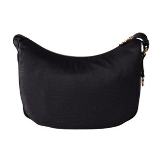 Borbonese Tassen, Dames, Zwart, ONE Size, Leer, Luna Bag Small