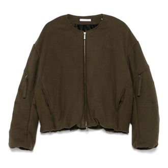 Helmut Lang Jassen, Dames, Groen, S, Katoen, Cocoon Bomber