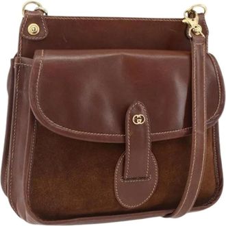 Gucci Pre-owned Cross Body Bags, female, Brown, Size: ONE SIZE Pre-owned Vintage Shoulder Bag
