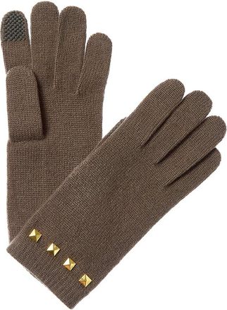 Portolano Studs On Cuff Cashmere Tech Gloves