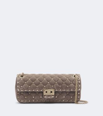 Valentino Garavani Rockstud Spike Small suede shoulder bag