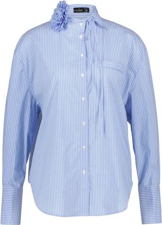 van Laack Bija Blouse - Dames - Overhemden - Blauw - 2XL - Katoen - Overhemden