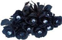OEM Ramo Con Tem&aacute;tica De Halloween Compuesto Por 6 Rosas Negras Artificiales De Tallo Largo, Perfectas Para La Decoraci&oacute;n Del Hogar O De Fiestas, Con Ojos