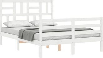 vidaXL Vidaxl - Furniture Limited - Estructura De Cama Con Cabecero Madera Maciza