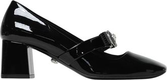 Versace Dames, Schoenen, Zwart, Maat: 41 EU Leer