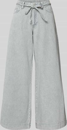 Vero Moda Regular Fit Wide Leg Jeans aus reiner Baumwolle Modell AISA in Hellgrau, Gr&ouml;&szlig;e 25/30