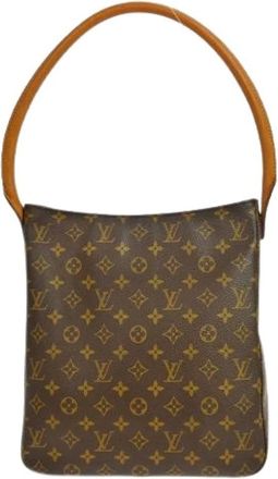 Louis Vuitton Pre-owned Shoulder Bags, female, Brown, Size: ONE SIZE Pre-owned Monogram looping handbag