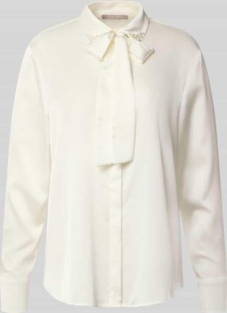 Christian Berg Regular Fit Hemdbluse mit Perlen in Ecru, Größe 40