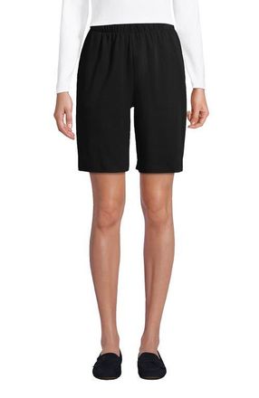 Lands End Sport Knit High Rise Shorts in Black at Nordstrom, Size X-Large Short