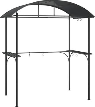vidaXL Vidaxl - Cenador Barbacoa Estante Lateral Acero Antracita 220x115x230 Cm